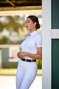 Hot Ascent konkurranseskjorte med 1/4 glidelås for kvinner Stevne