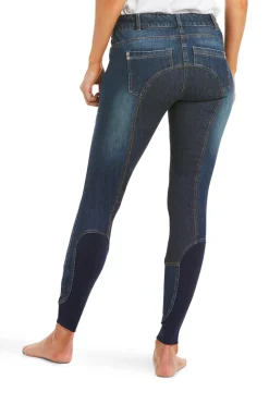 Halo Denim dames helforsterkede ridebukser Ridetights