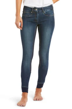 Halo Denim dames helforsterkede ridebukser Ridetights