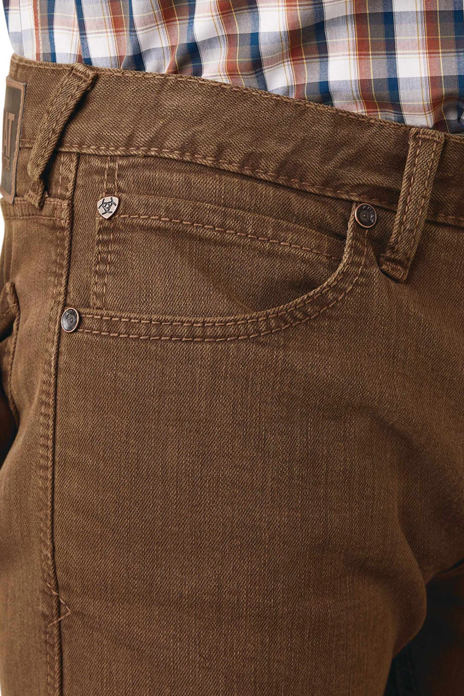 Hot M7 Str Grizzly Straight jeans til herre i olivengrønn Ridebukser Til Herre