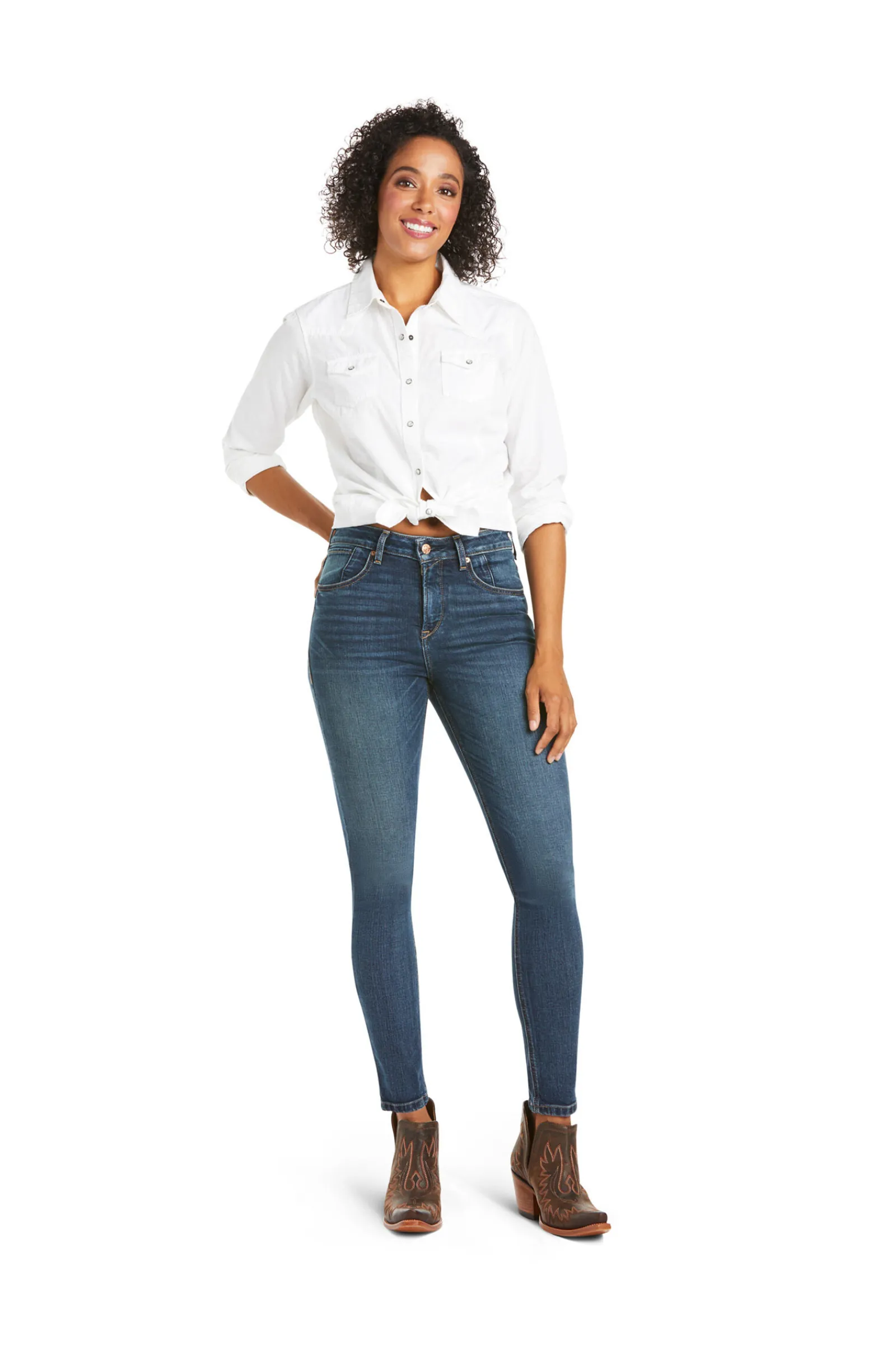 Sale Premium High Rise Skinny Jeans for kvinner Jodhpur Ridebukser