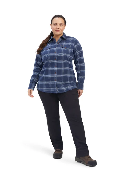 New Rebar Flannel DuraStretch langermet arbeidsskjorte til dame Skjorter Og Topper