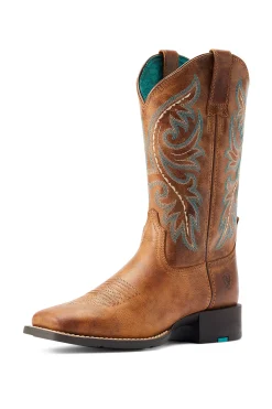 Sale Round Up Back Zip dame westernstøvler med glidelås Western|Ridebukser