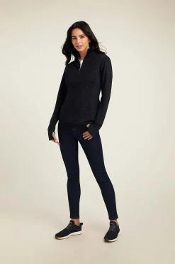 Outlet Venture sweatshirt med 1/2 glidelås til dame Gensere & Fleece