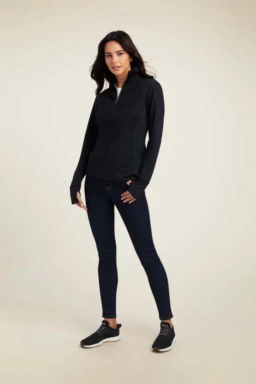 Outlet Venture sweatshirt med 1/2 glidelås til dame Gensere & Fleece
