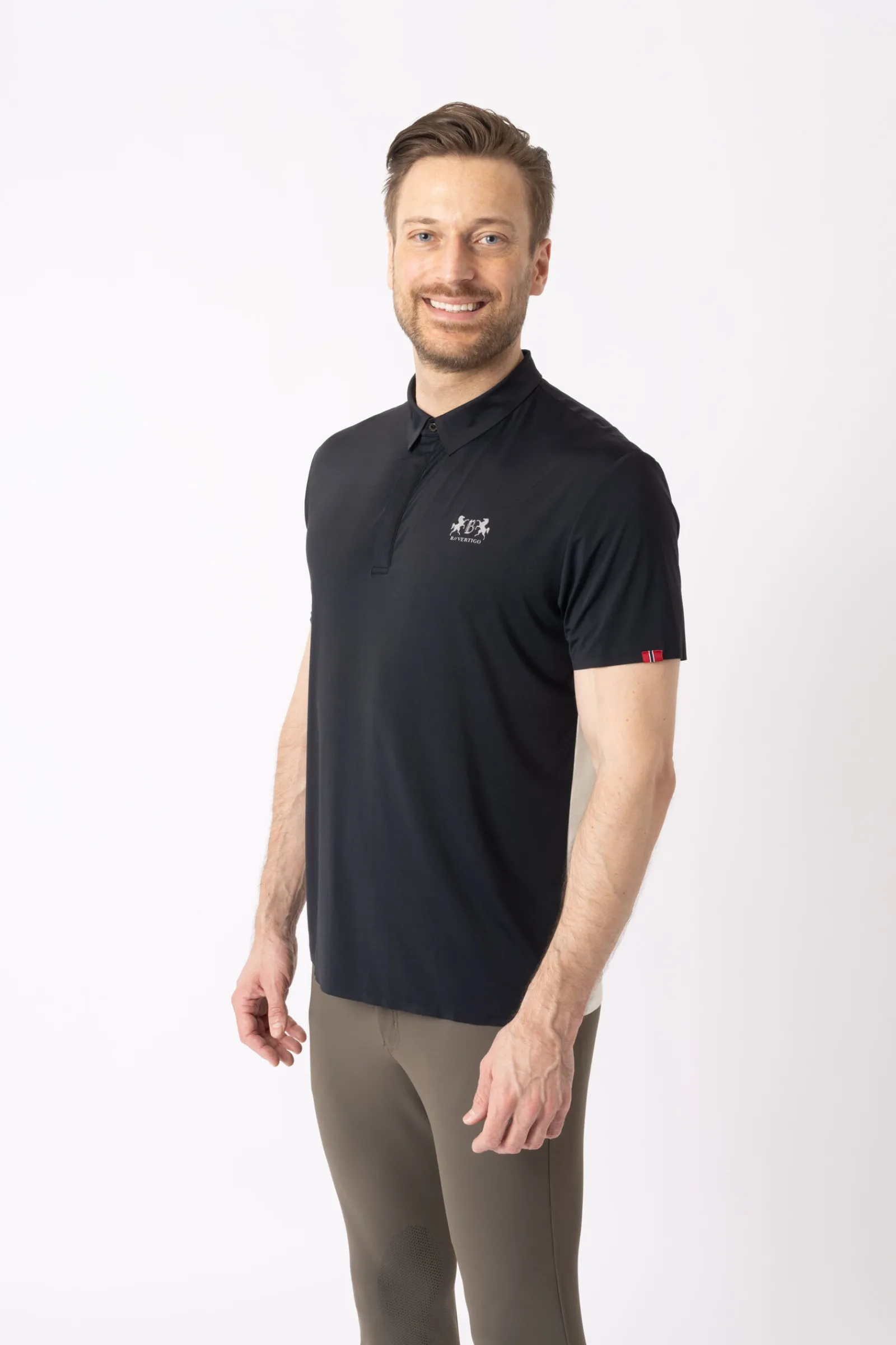 Hot B Vertigo Aidan sømløs poloskjorte til herre Rideskjorter
