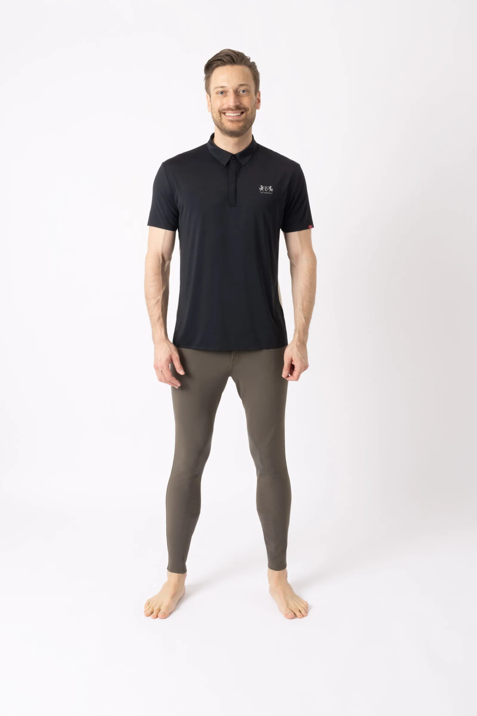 Hot B Vertigo Aidan sømløs poloskjorte til herre Rideskjorter