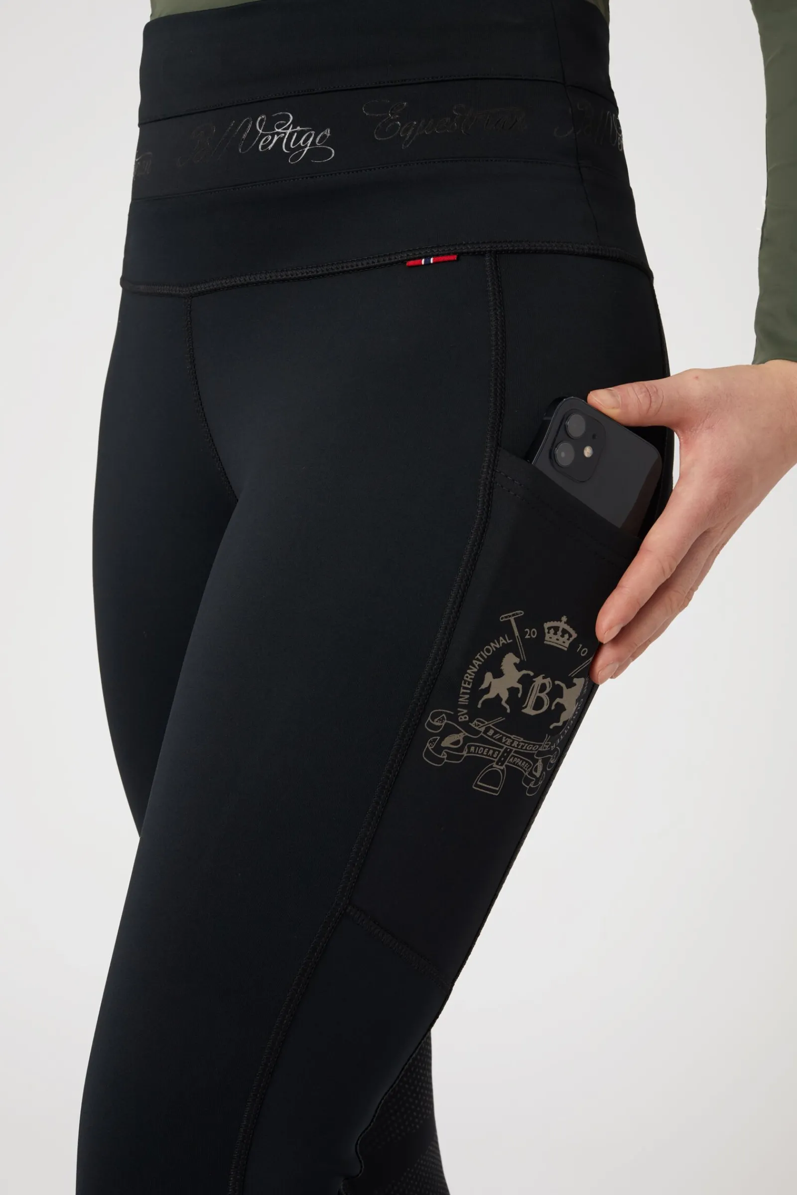 New B Vertigo Caitlin helforsterket ridetights med høyt liv til dame Ridetights