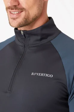 Best B Vertigo Edmund treningsskjorte med glidelås til herre Rideskjorter