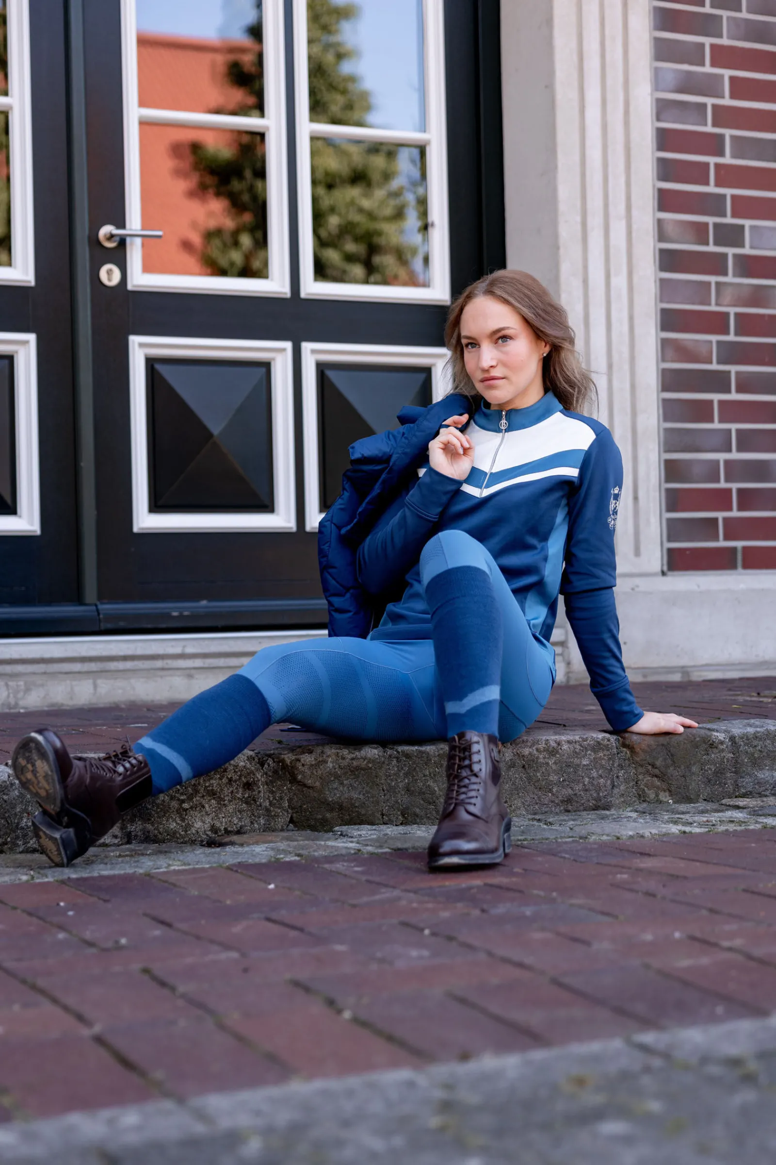 New B Vertigo Leonora Fullgrip Sømløse Thermo Tights Vinterridebukser|Ridetights