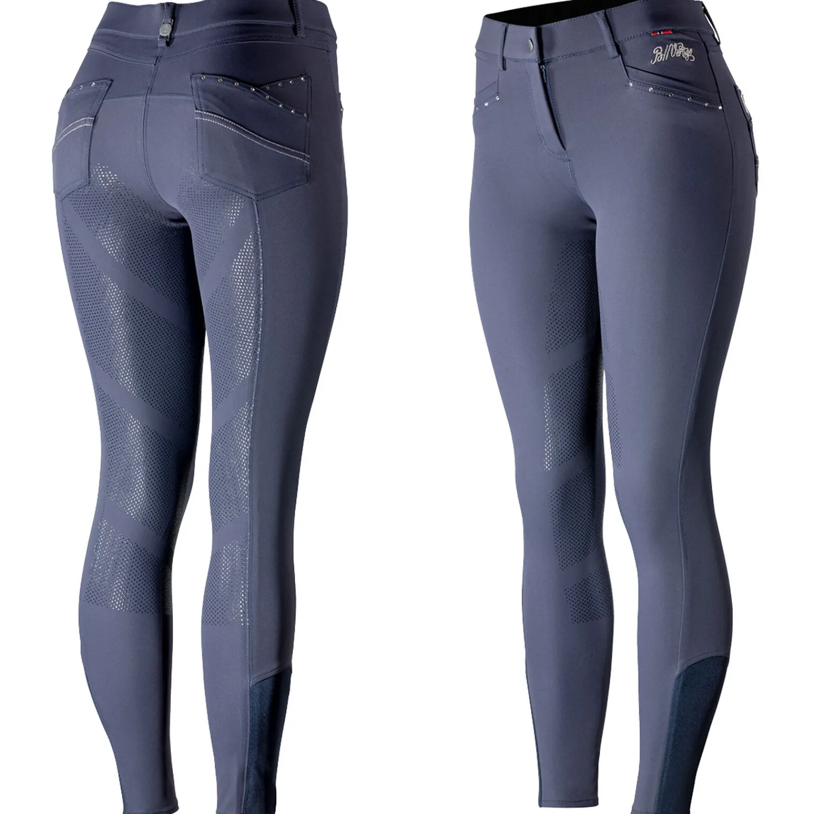 Online B Vertigo Olivia helforsterket ridebukse med silikon, dame Helforsterkede Ridebukser