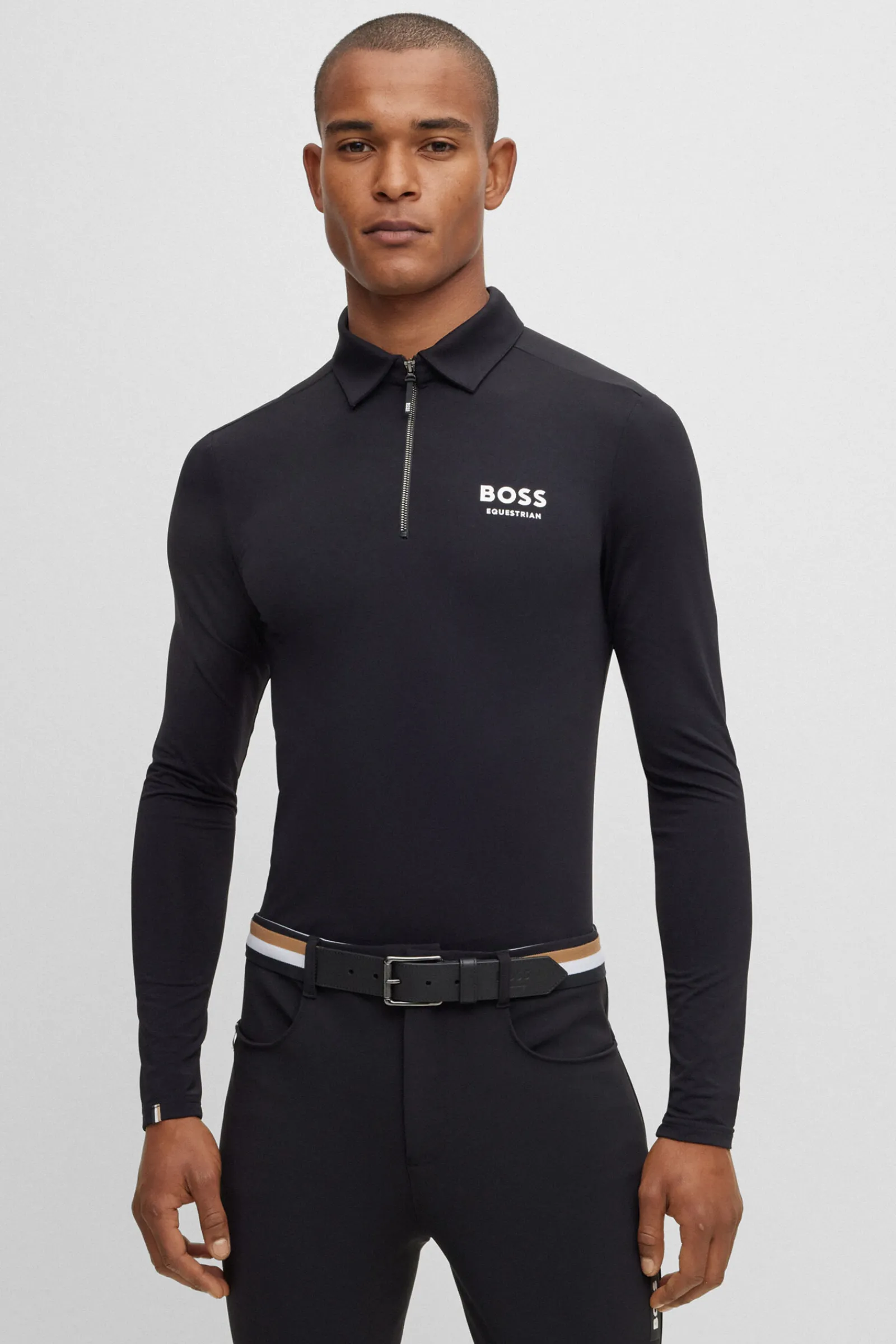 Outlet Elton Signature Stripe Trenings-poloskjorte for menn Rideskjorter