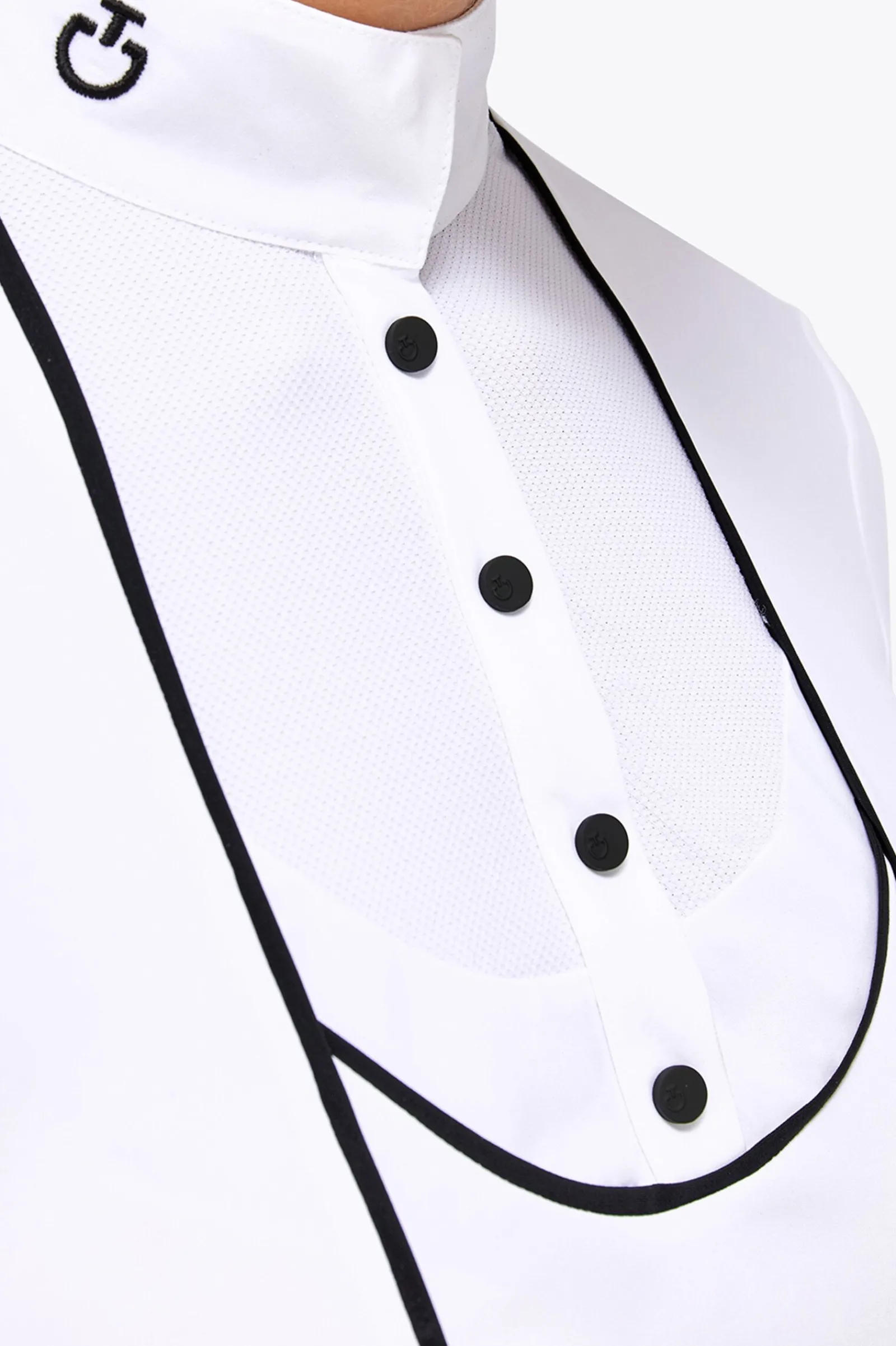 Outlet Cavalleria Toscana Tech Jersey Piqué stevneskjorte med lange ermer for kvinner Stevne|Skjorter Og Topper