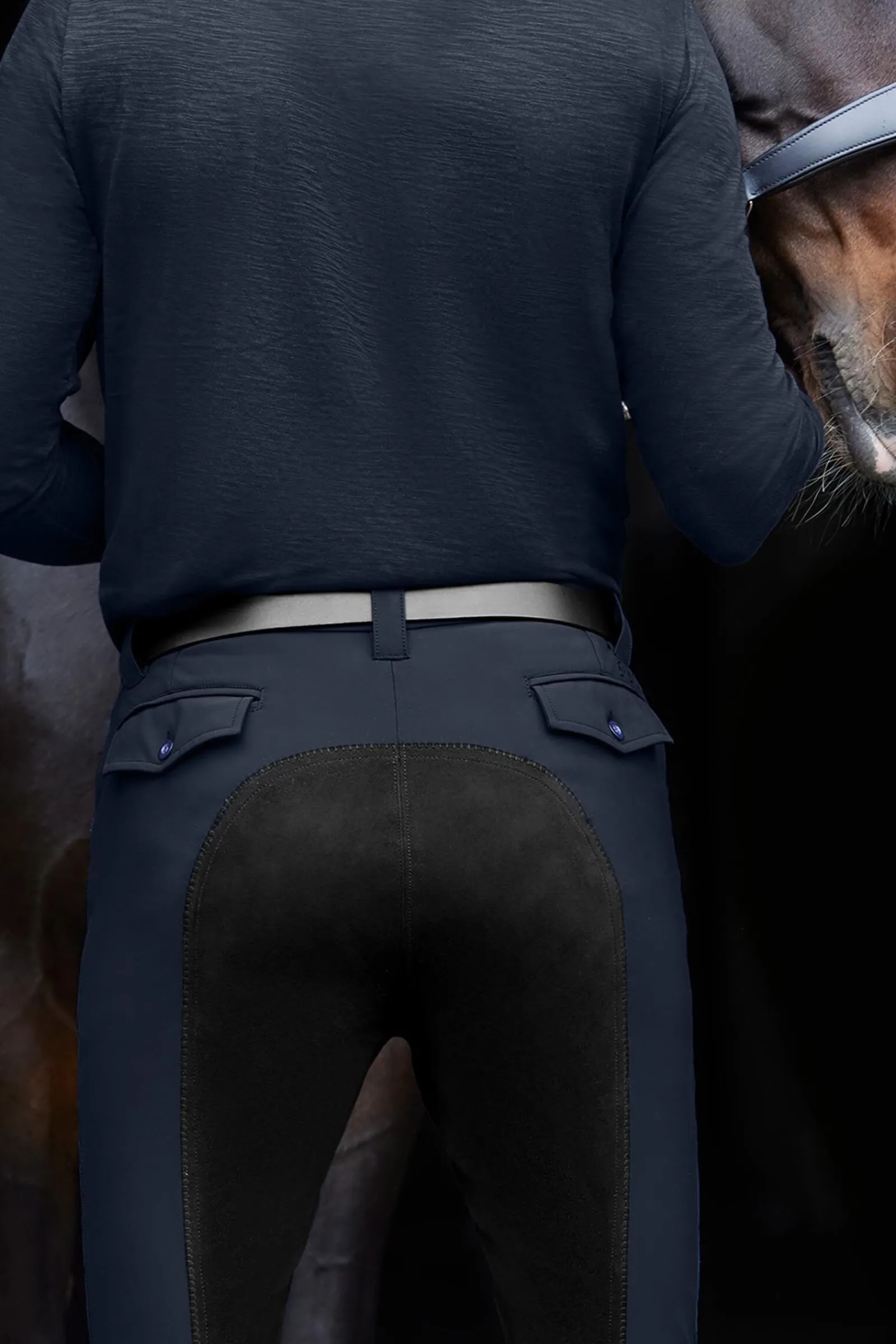 Clearance Matteo Classic helforsterkede ridebukser for menn med fullsete i kunstskinn Ridebukser Til Herre