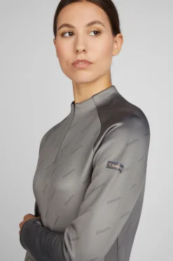 Outlet Heritage Fanatics AW2023 Jersey skjorte med halv glidelås til dame Skjorter Og Topper