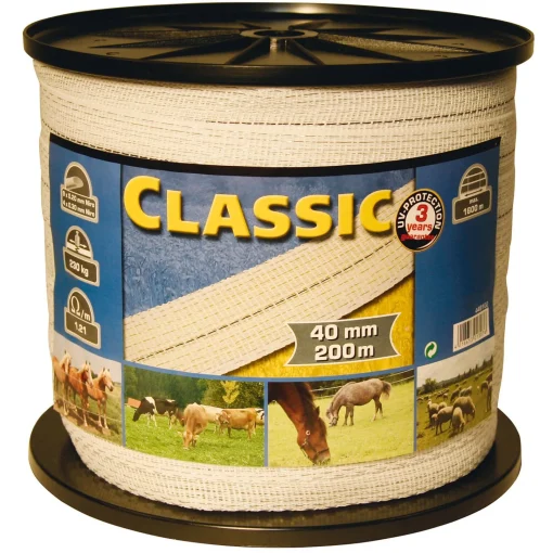 Best Farm Patrol klassisk strømbånd 200 m, 40 mm, 9x0,2+4x0,3 niro Eltråd