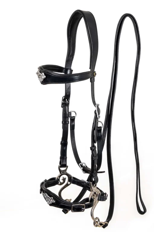 New F.R.A. Freedom Riding Articles Imperial hodelag hackamore med tøyler (system 2) Hodelag & Nesereimer