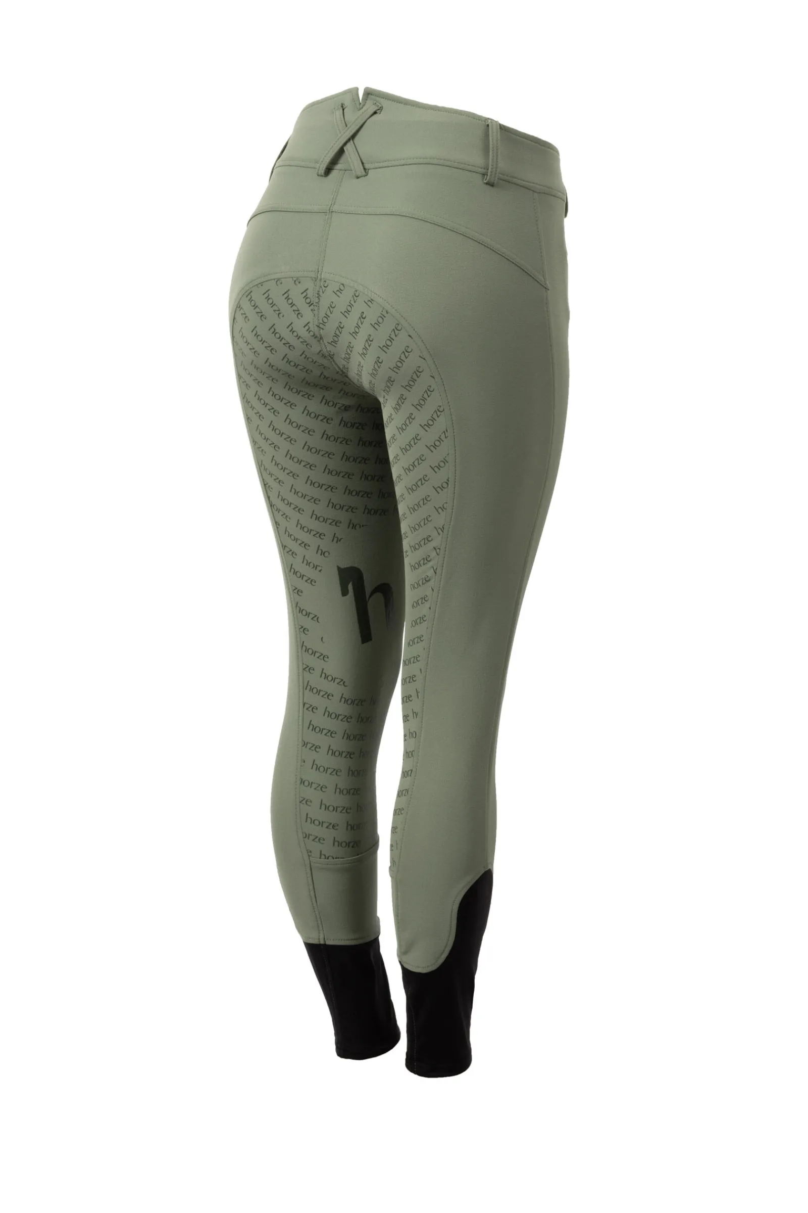 Discount Helforsterkede ridebukser med høyt liv og silikon, dame Helforsterkede Ridebukser