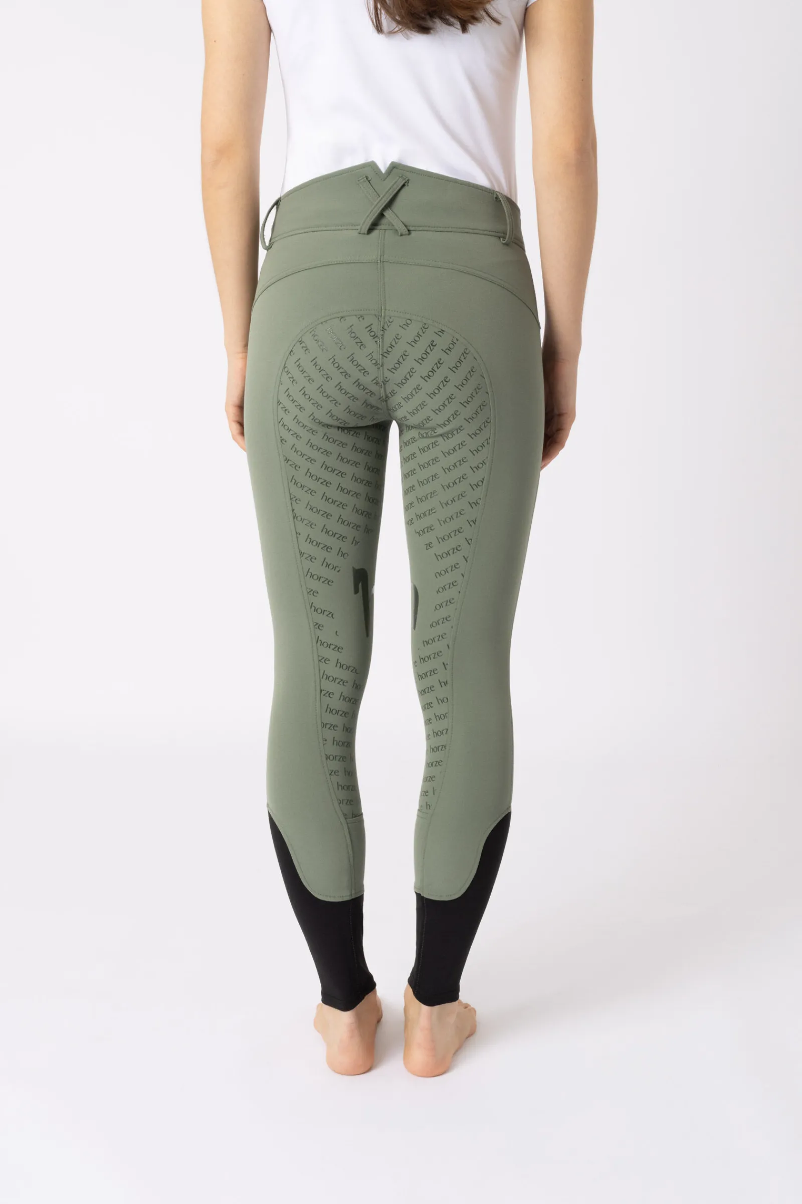 Discount Helforsterkede ridebukser med høyt liv og silikon, dame Helforsterkede Ridebukser