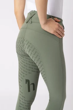 Discount Helforsterkede ridebukser med høyt liv og silikon, dame Helforsterkede Ridebukser