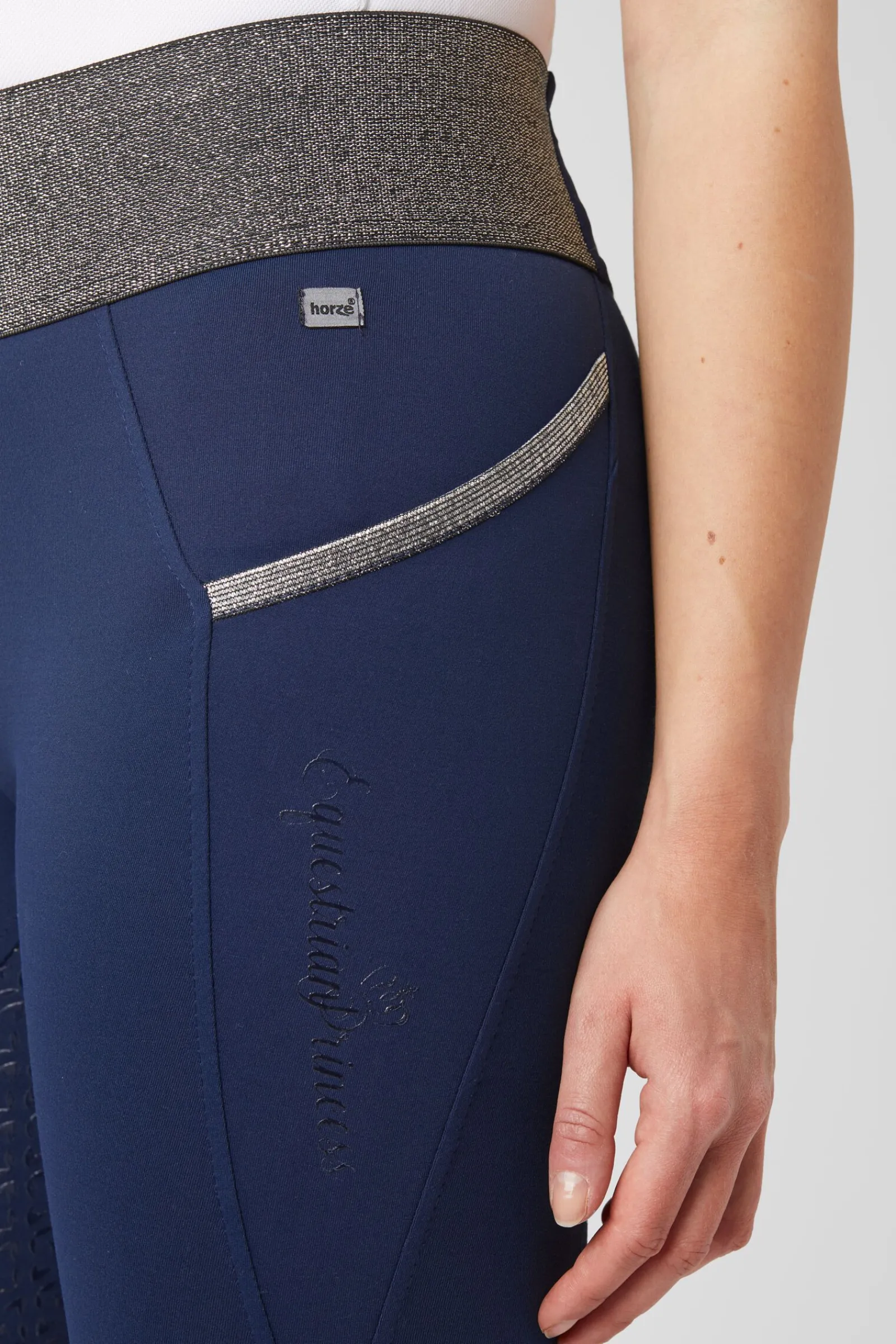 Helforsterket ridetights med glitterliv, dame Ridetights