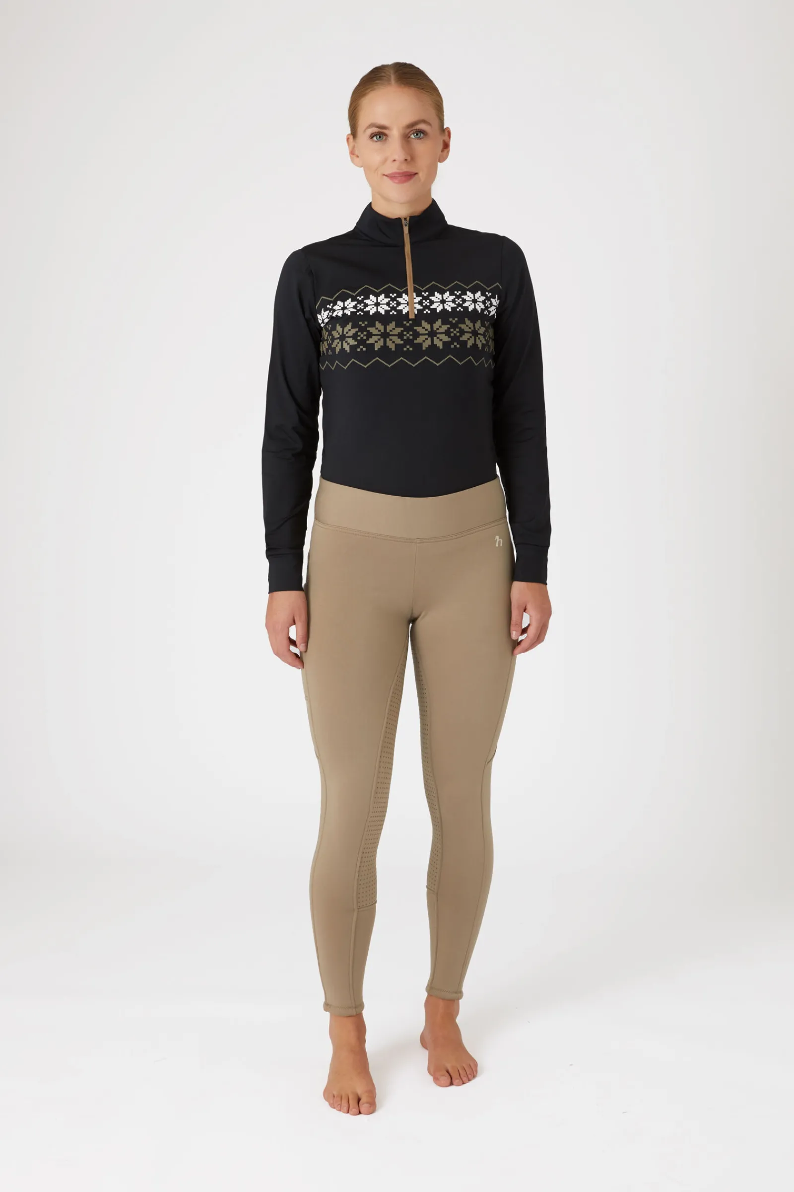 Hot Active helforsterkede ridetights til vinteren med fullgrip og telefonlomme Ridetights