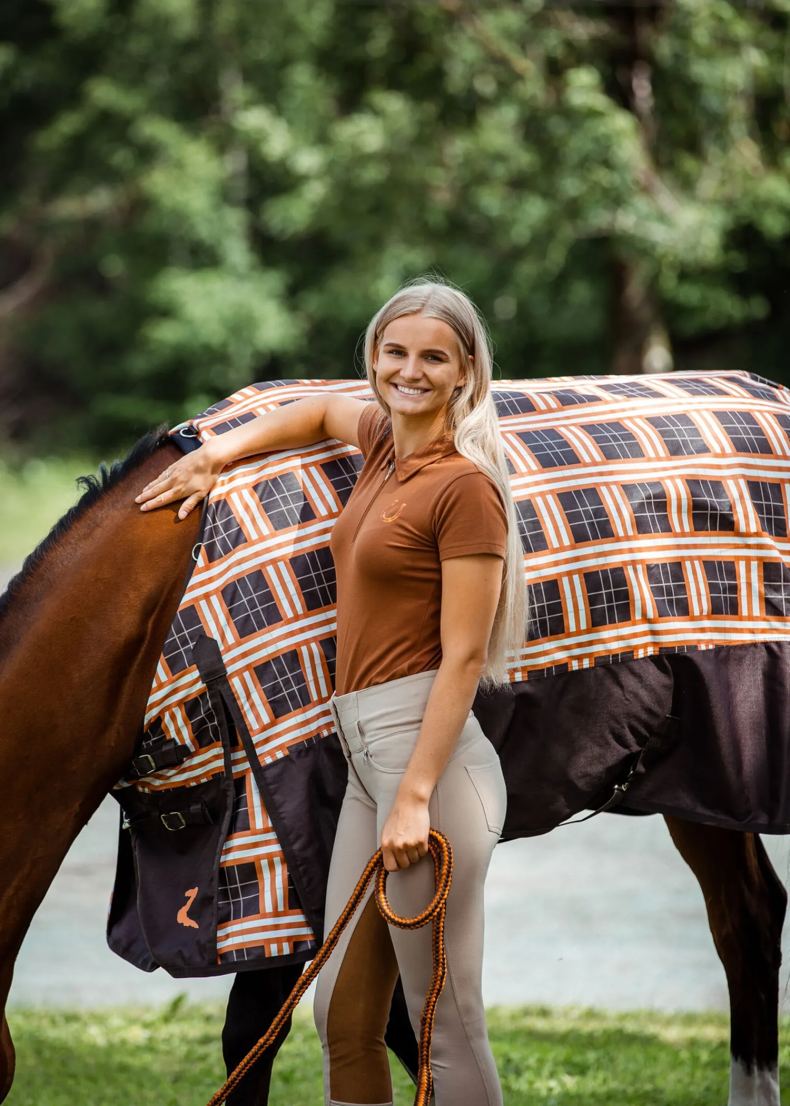 Online Amy kortermet poloskjorte i bomullstretch, dame Skjorter Og Topper