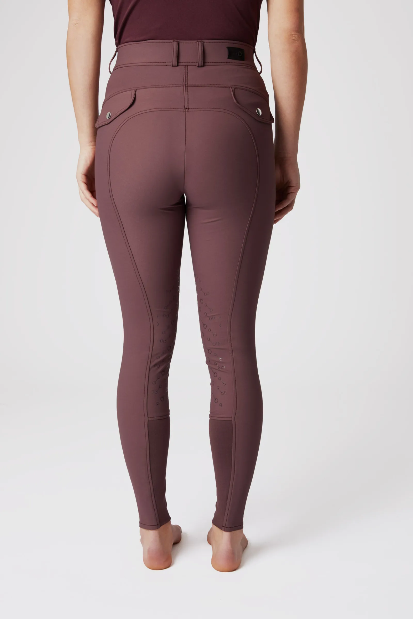 Clearance Andrea kneforsterket ridebukse med silikon og høyt liv Kneforsterkede Ridebukser