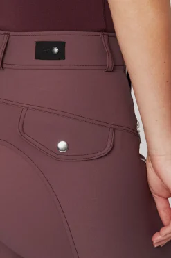 Clearance Andrea kneforsterket ridebukse med silikon og høyt liv Kneforsterkede Ridebukser