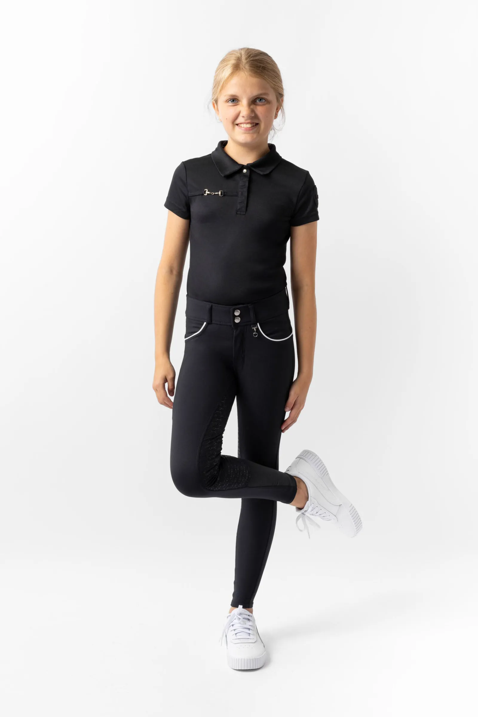 Clearance Aubrey ridebukse, helforsterket med silikon, høyt liv, barn Ridebukser