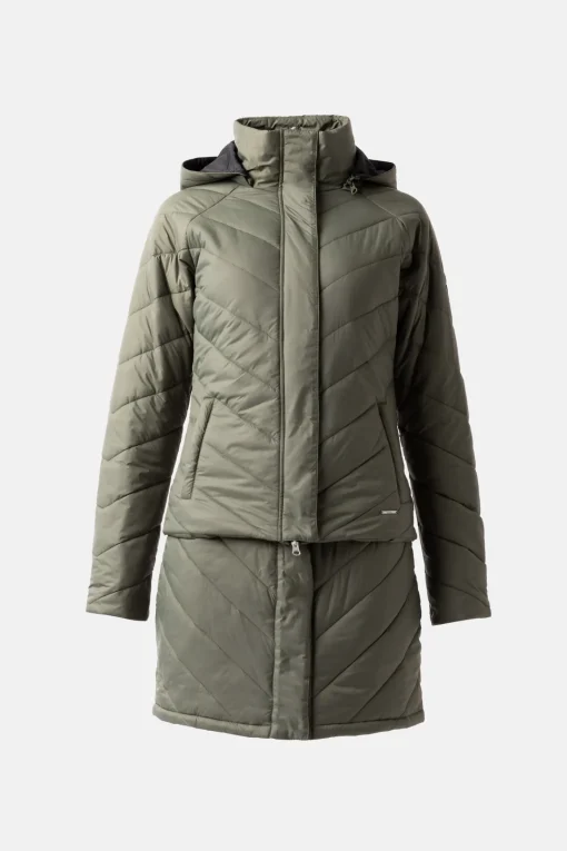 Outlet Aurora fôret parkas ridejakke med avtakbar skjorte til dame Jakker Og Frakker