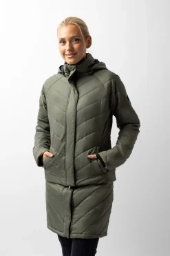 Outlet Aurora fôret parkas ridejakke med avtakbar skjorte til dame Jakker Og Frakker