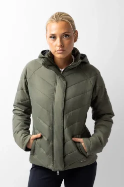 Outlet Aurora fôret parkas ridejakke med avtakbar skjorte til dame Jakker Og Frakker