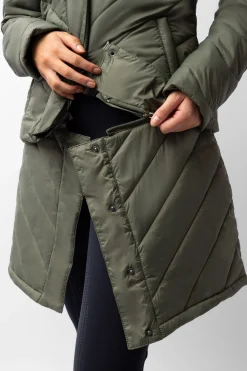 Outlet Aurora fôret parkas ridejakke med avtakbar skjorte til dame Jakker Og Frakker