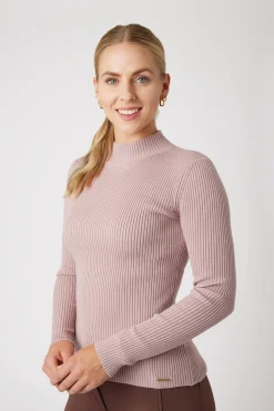 Sale Ava ribbestrikket pullover til dame Gensere & Fleece