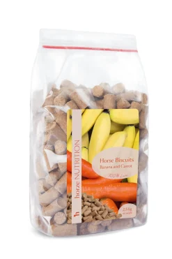 Clearance Biscuits godbiter, banan og gulrot, 2,5 kilo Hestegodteri