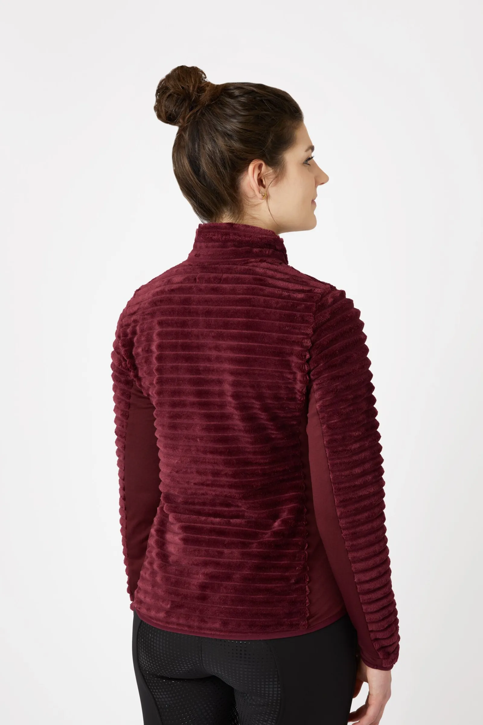 Outlet Della stripete ridejakke i fleece til dame Gensere & Fleece|Jakker Og Frakker