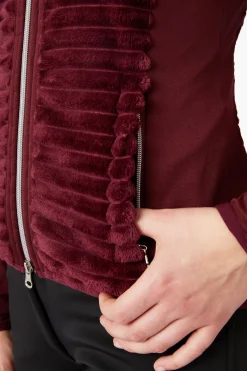 Outlet Della stripete ridejakke i fleece til dame Gensere & Fleece|Jakker Og Frakker