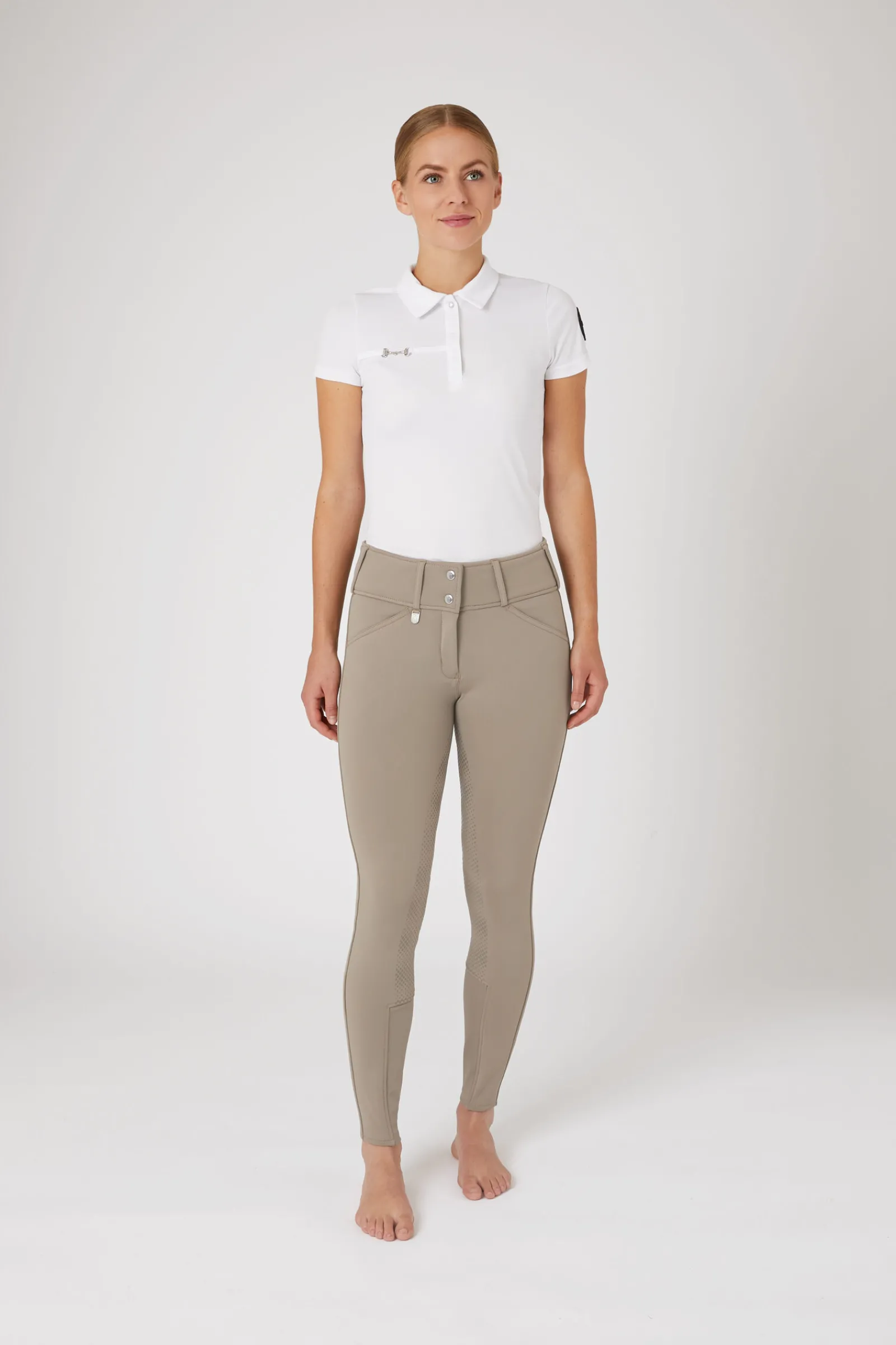 Best Grand Prix helforsterkede thermo ridebukser i softshell, dame Vinterridebukser