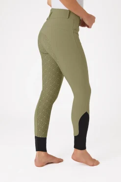 Discount helforsterkede ridebukser med silikon full grip og høyt liv til dame Helforsterkede Ridebukser