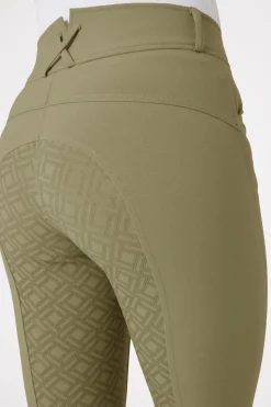 Discount helforsterkede ridebukser med silikon full grip og høyt liv til dame Helforsterkede Ridebukser