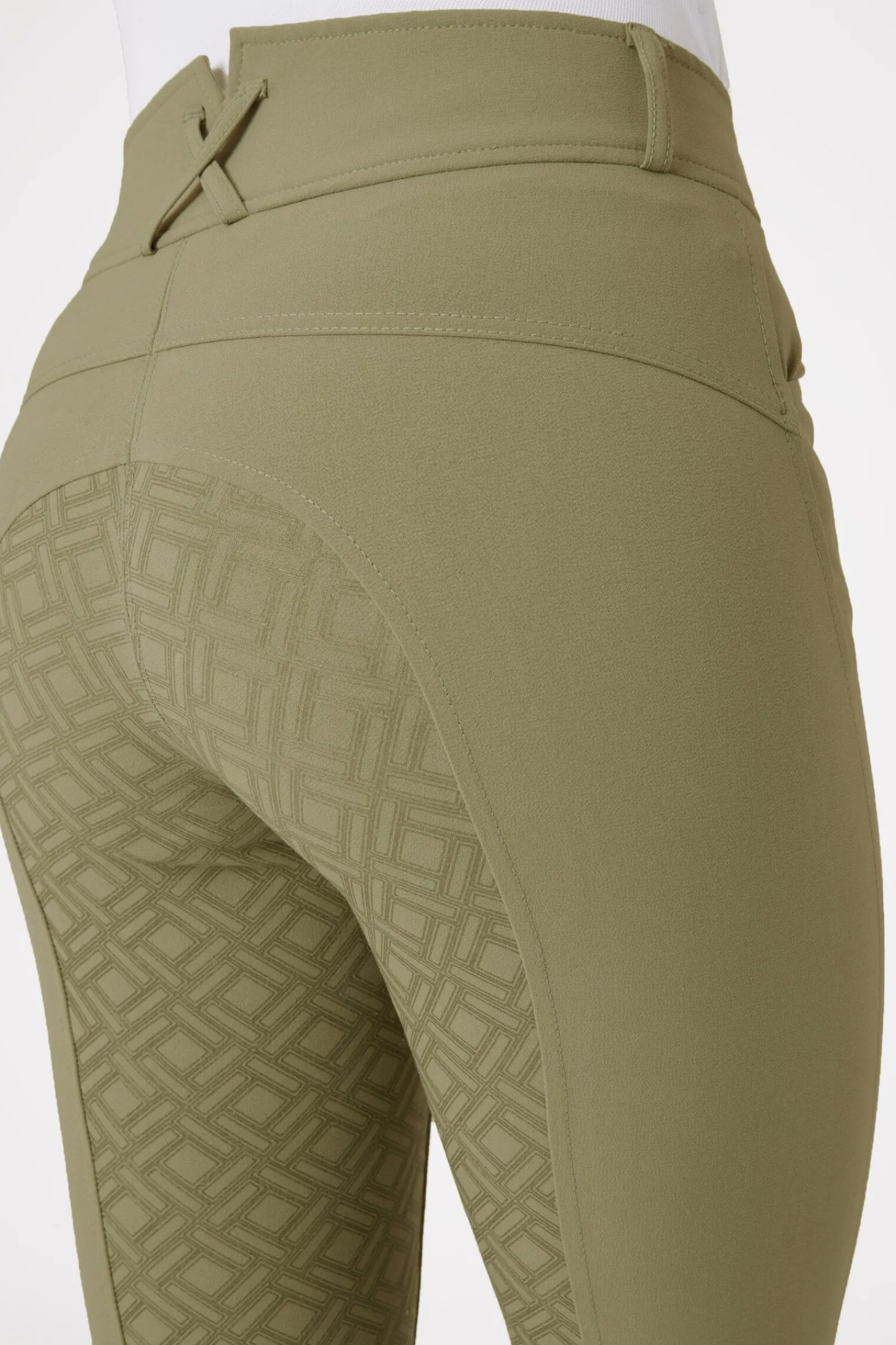 Discount helforsterkede ridebukser med silikon full grip og høyt liv til dame Helforsterkede Ridebukser