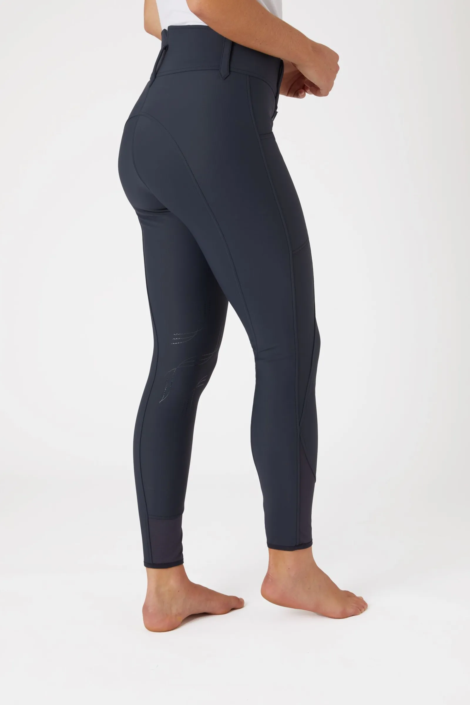 Sale Indira kneforsterkede ridebukser med høyt liv til dame Kneforsterkede Ridebukser