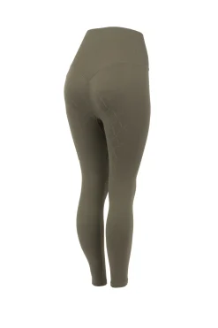 Sale Janine sømløse, helforsterkede ridetights med telefonlomme til dame Ridetights