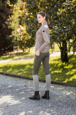 Sale Janine sømløse, helforsterkede ridetights med telefonlomme til dame Ridetights