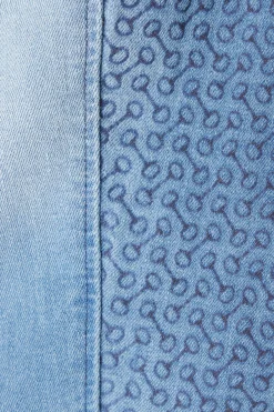 New Kaia denim-ridebukser, høyt liv og helforsterket med silikon, dame Helforsterkede Ridebukser