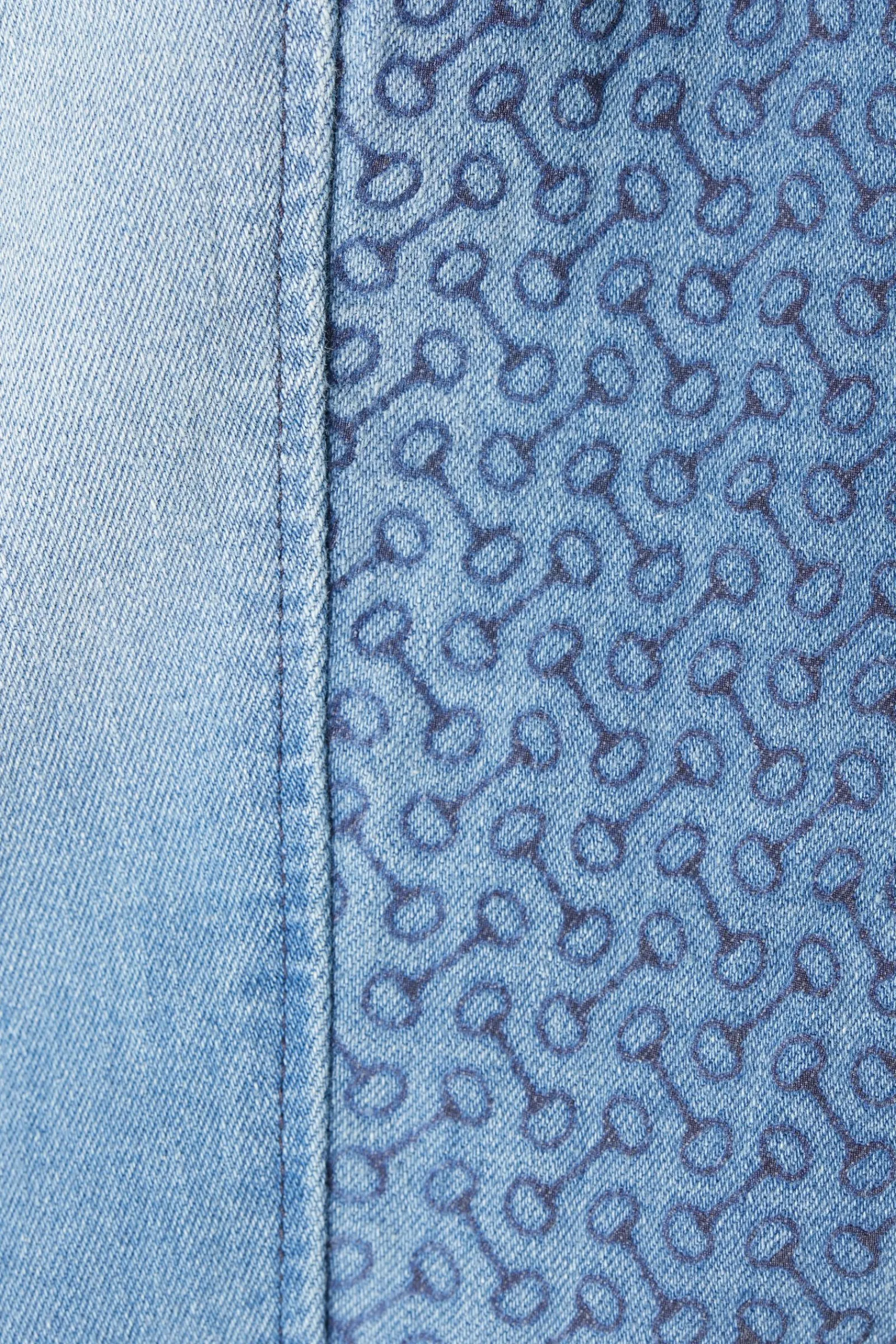 New Kaia denim-ridebukser, høyt liv og helforsterket med silikon, dame Helforsterkede Ridebukser