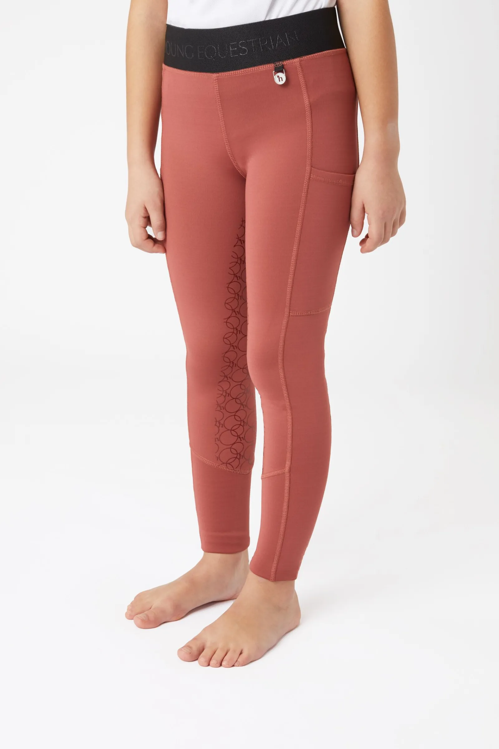 Hot Leighton Teens helforsterkede ridetights med silikon og varmt fôr Ridetights