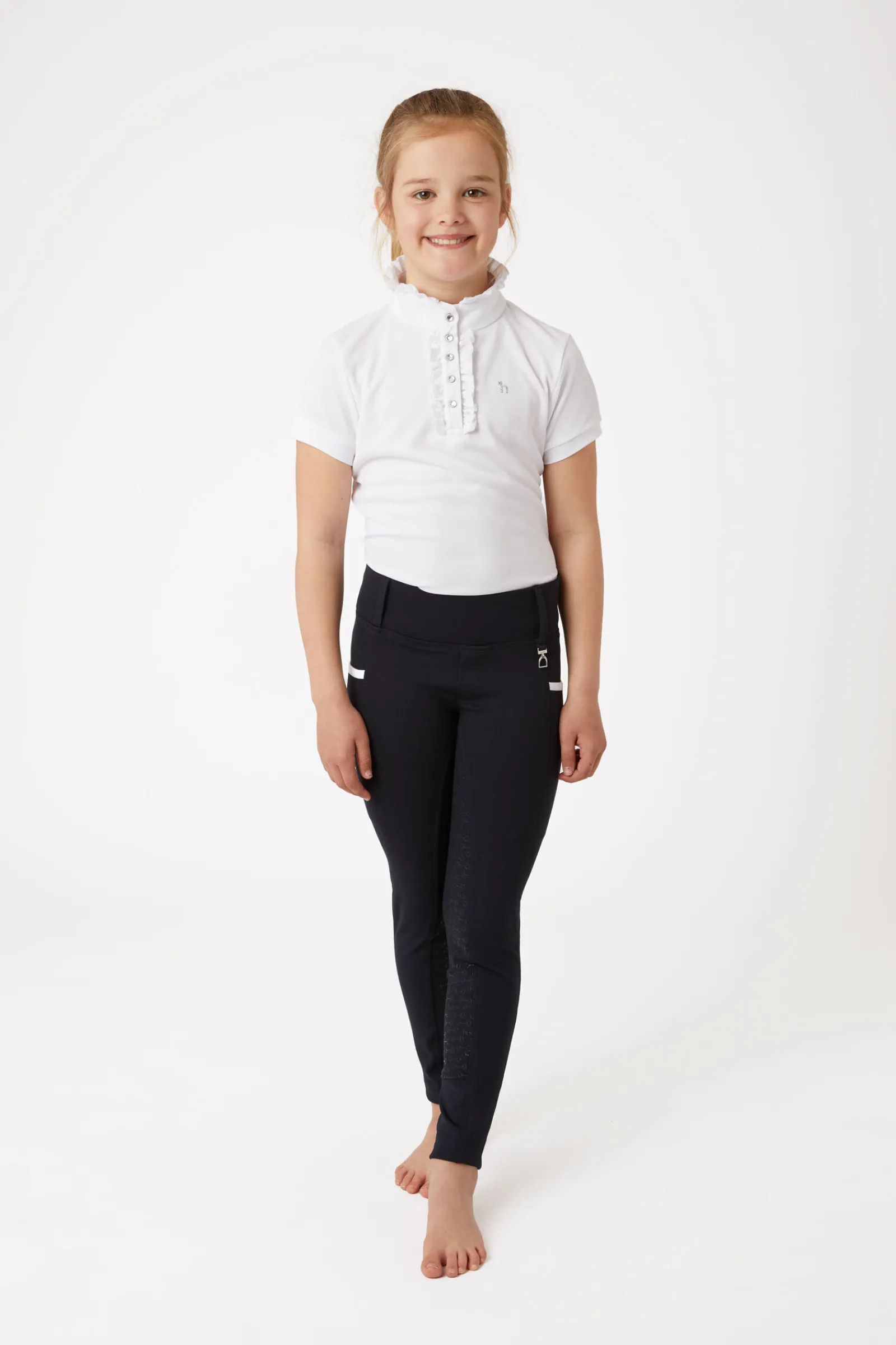 Sale Lucinda tights, helforsterket med silikon, høyt liv, barn Ridetights