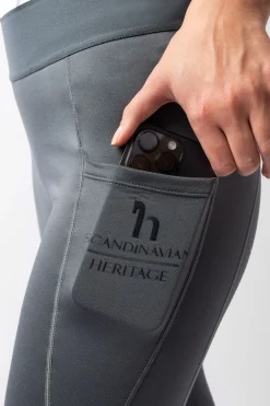 Online Maia helforsterkede ridetights med mobiltelefonlomme Ridetights